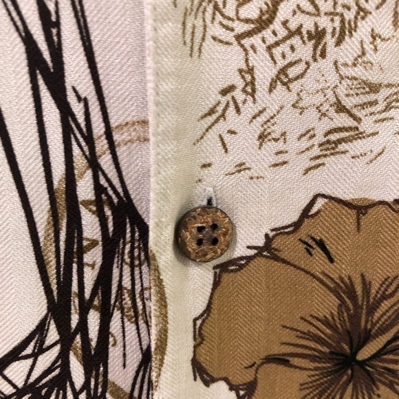 Paradise Collection Hawaiian Shirt 100% Washable Silk SZ Large Tropical Floral - Picture 6 of 7